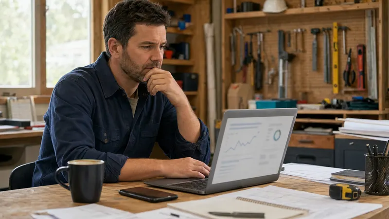 A contractor unsure what his website analytics are telling him